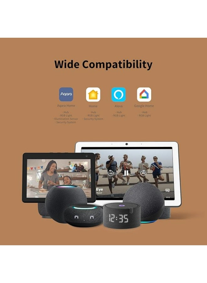 أكارا جهاز Aqara Hub M1S Gen 2، جسر المنزل الذكي لنظام الإنذار (يتطلب اتصال واي فاي بتردد 2.4 جيجاهرتز، لا يدعم واي فاي 6)، للمراقبة والتحكم عن بُعد، وأتمتة المنزل - Image 2