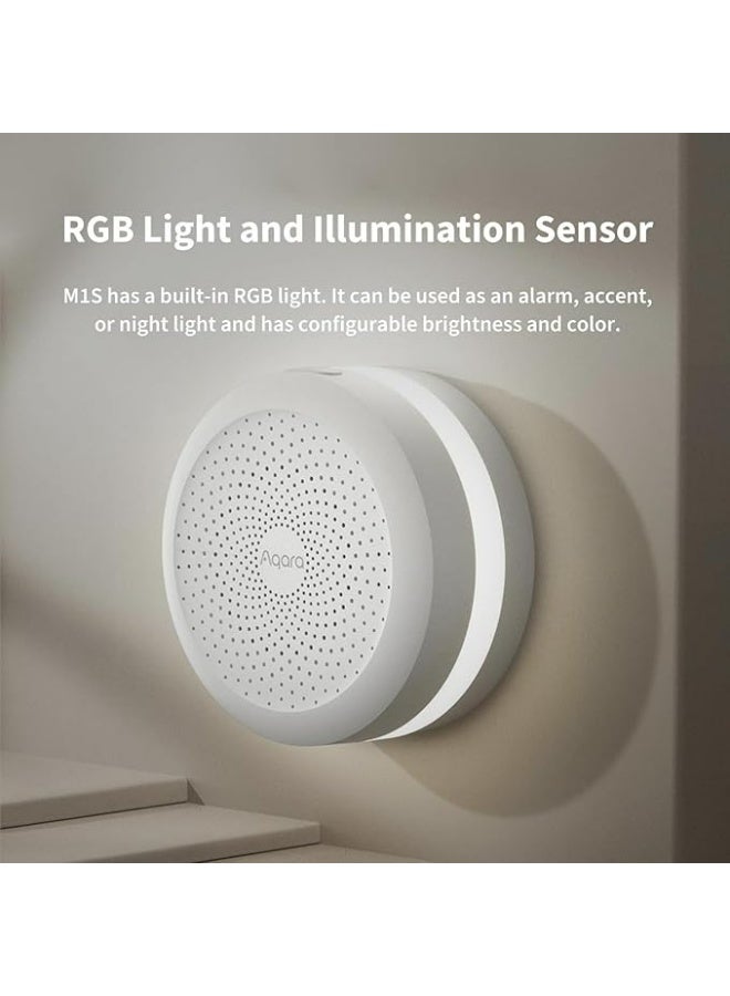 أكارا جهاز Aqara Hub M1S Gen 2، جسر المنزل الذكي لنظام الإنذار (يتطلب اتصال واي فاي بتردد 2.4 جيجاهرتز، لا يدعم واي فاي 6)، للمراقبة والتحكم عن بُعد، وأتمتة المنزل - Image 4