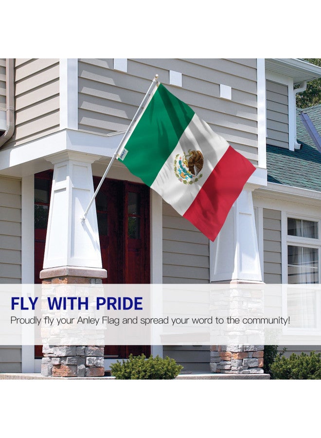 Anley Anley Fly Breeze 3x5 Foot Mexico Flag - Vivid Color and Fade proof - Canvas Header and Double Stitched - Mexican MX National Flags Polyester with Brass Grommets 3 X 5 Ft  - Image 2