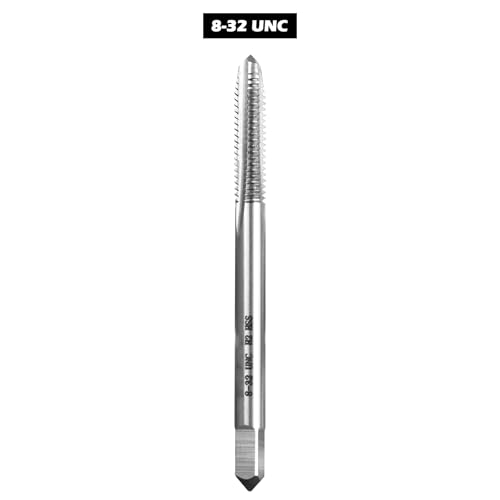 LWCUSNJ 2pcs No 8-32 UNC Thread Tap Right Hand, M2 HSS 8 x 32 UNC Straight Fluted Machine Tap - Image 2