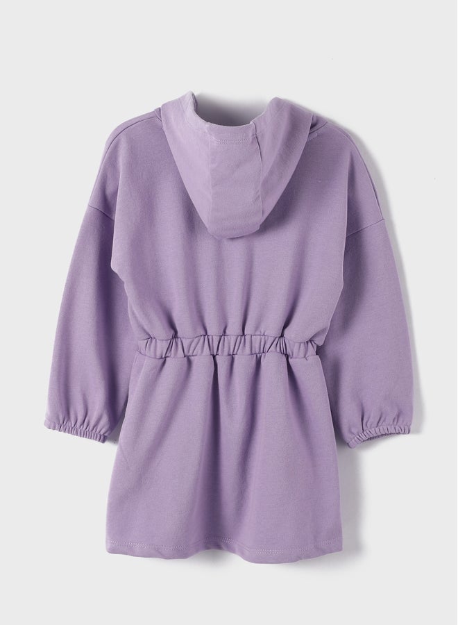 LC WAIKIKI Hooded Long Sleeve Girl Dress  - Image 2