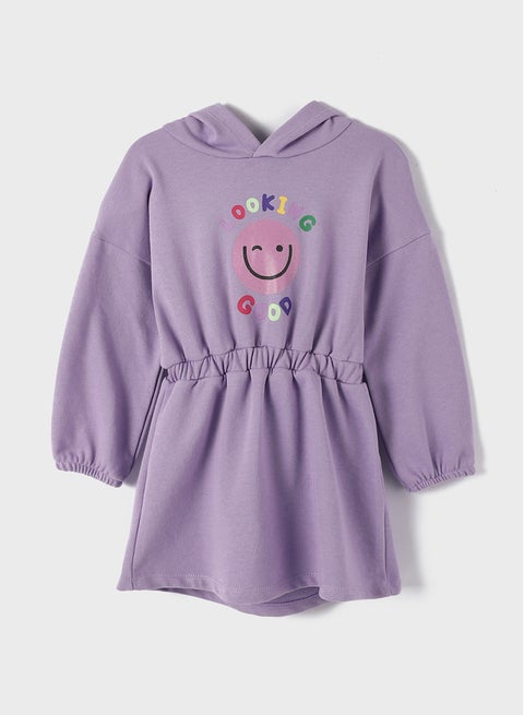 Hooded Long Sleeve Girl Dress