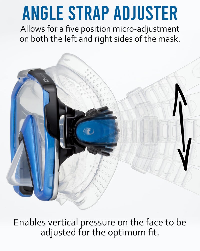 TUSA M-1001 Freedom HD Scuba Diving Mask, Black/Black - Image 3