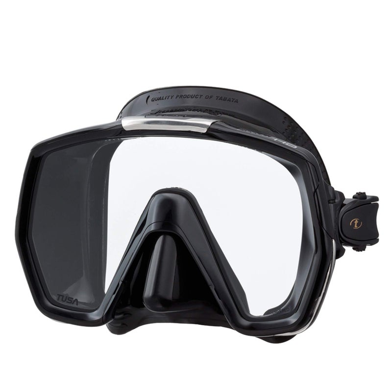 TUSA M-1001 Freedom HD Scuba Diving Mask, Black/Black - Image 1