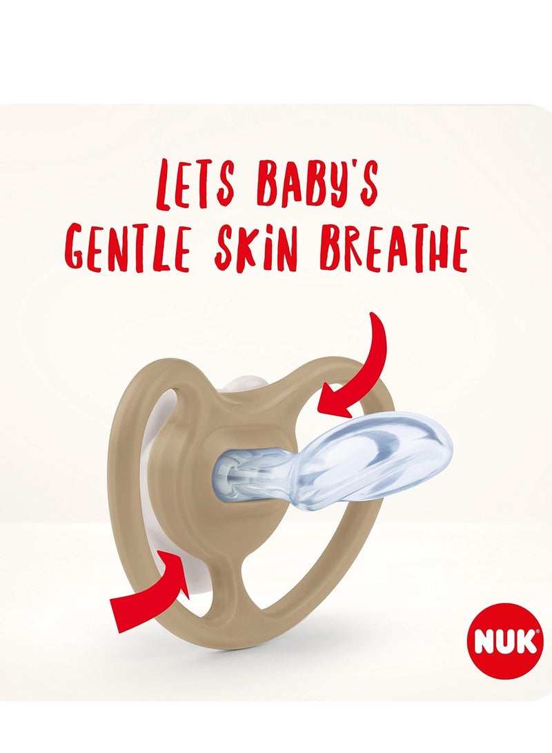 NUK Space Orthodontic Silicone 0-6M Soother Bear And Whale Pack Of 2 - Image 3