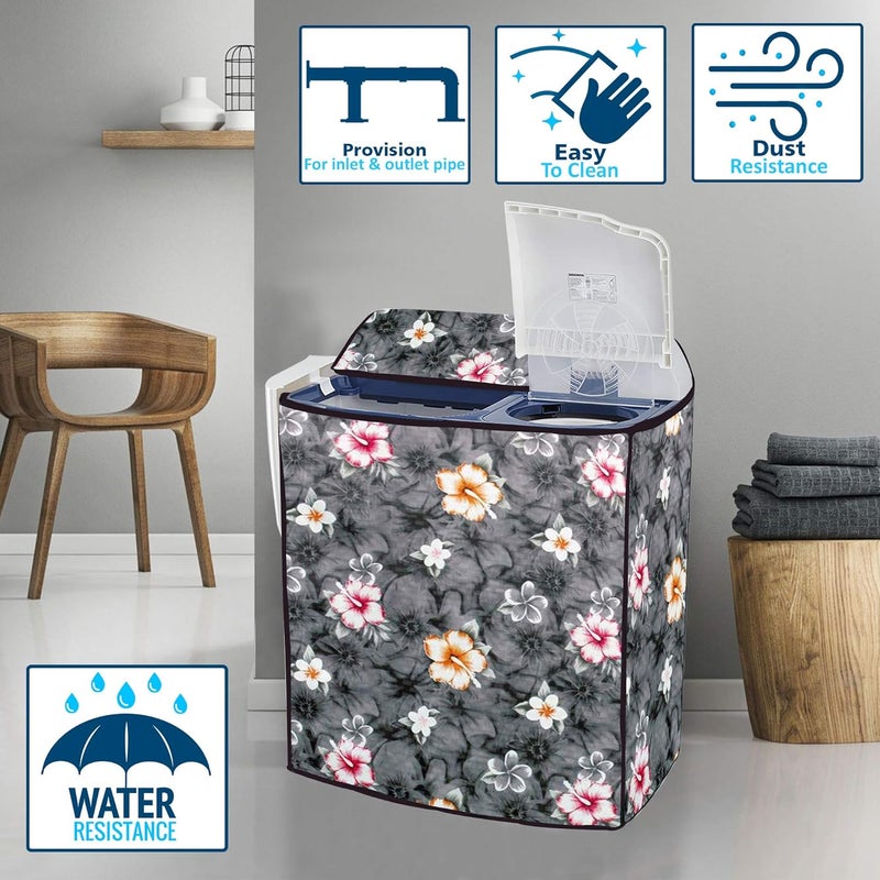 Wings Star Semi Automatic Washing Machine Cover for LG 8.5kg, 9kg, 9.5kg and 10 kg (88.9x54.61x99.06 Cms) | Top Load Washing Machine Cover | Dustproof & Waterproof - Kum87 - Polyester - Image 5