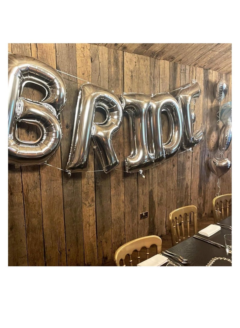 بارتي ويذ إيما الحروف الفضية من الألف إلى الياء بالونات 32 بوصة بالونات الأبجدية الكبيرة الفضة رقائق الهيليوم رسالة بالون لتزيين حفل عيد ميلاد الذكرى السنوية لزفاف الزفاف (فضي-J) - Image 2
