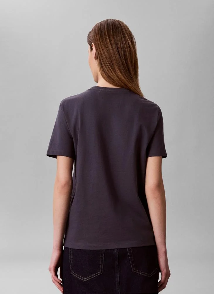 Calvin Klein Jeans  Textured Monologo Terry T-Shirt for Women | Best Price UAE