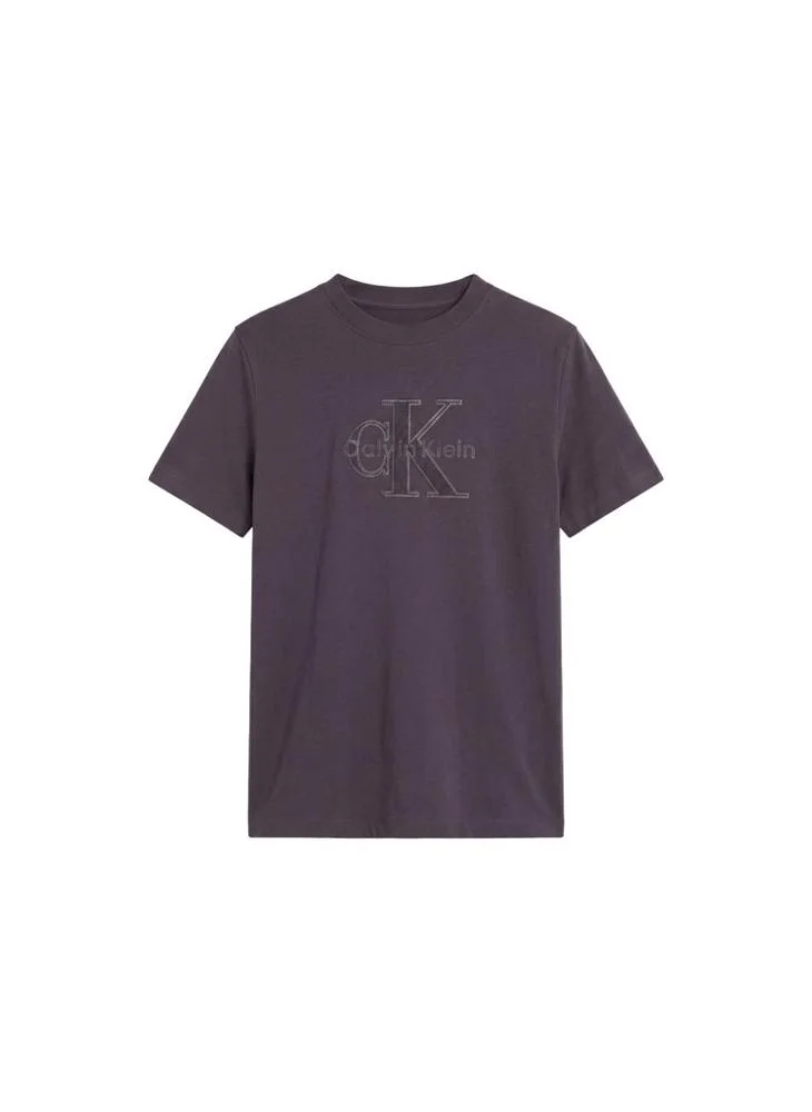 Calvin Klein Jeans  Textured Monologo Terry T-Shirt for Women | Best Price UAE