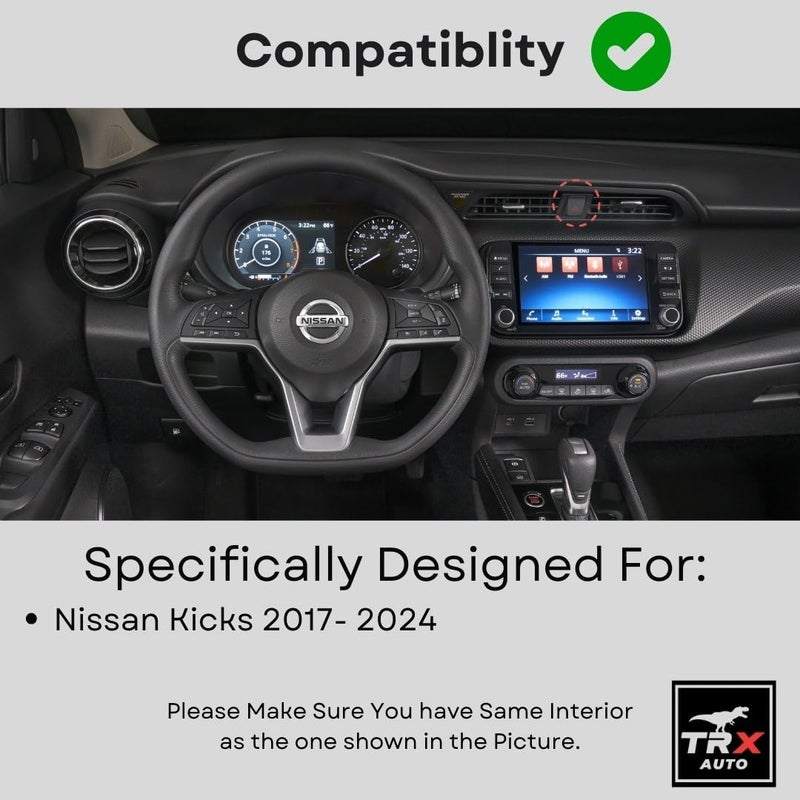 TRX AUTO Phone Holder Mount With Gravity Phone Holder For Nissan Kicks 2017 To 2023 | Nissan Kicks Accessories 2024 | Kicks Mobile Phone Holder - Image 4