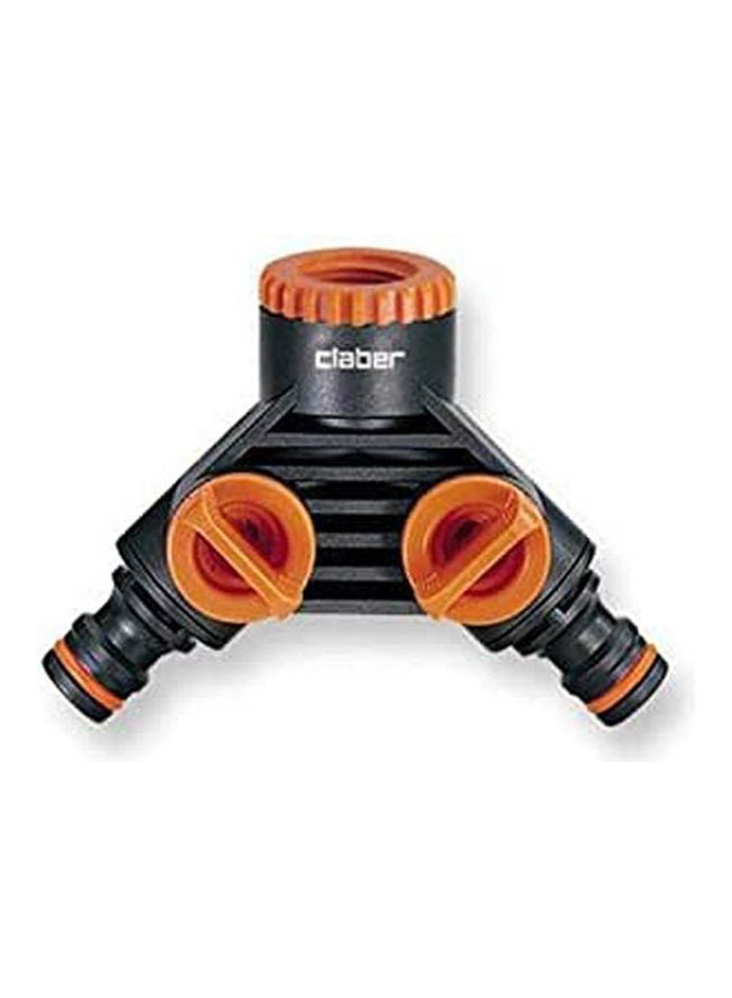 Claber Double Hose Connector for Garden Tap - Image 1