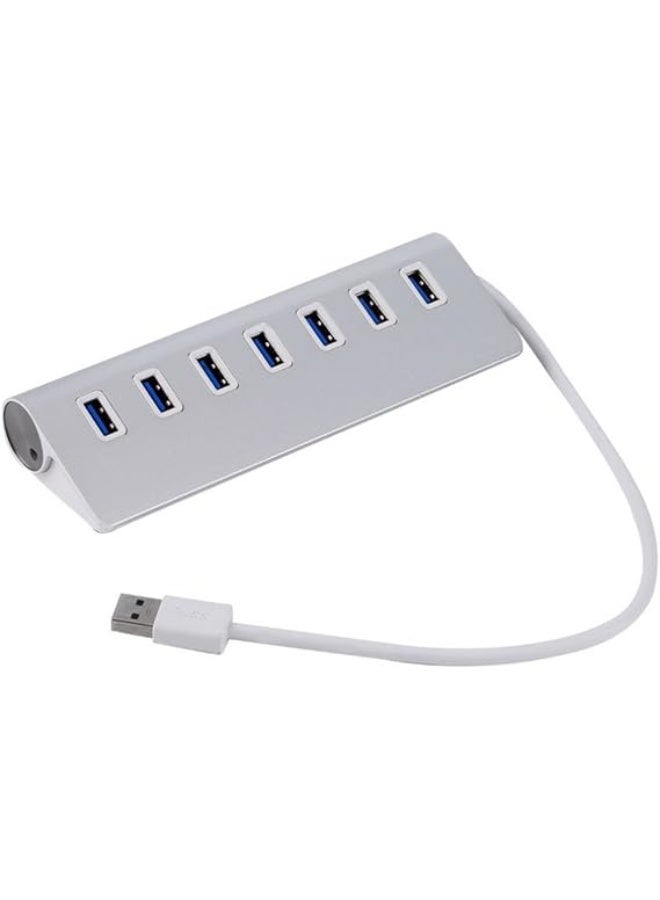 7-Port USB 2.0 Hub High-Speed Aluminum Multi USB Expander with 60cm Cable for Laptop, PC, MacBook and iMac - Image 5