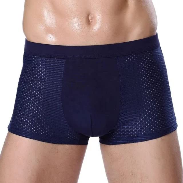 WOLTAX Men Breathable Pouch Men Underwear Packs Mesh Boxer Briefs | Dots Printed Multicolour - Image 2
