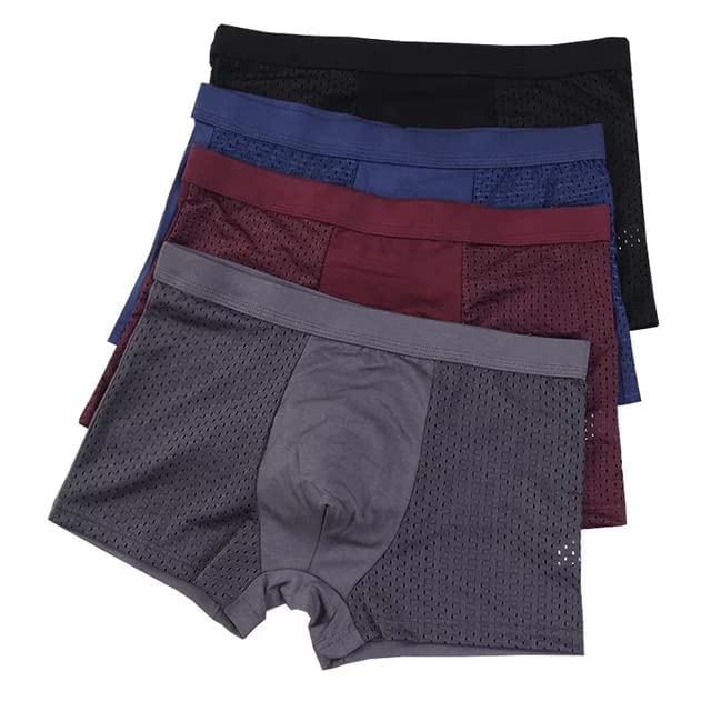 WOLTAX Men Breathable Pouch Men Underwear Packs Mesh Boxer Briefs | Dots Printed Multicolour - Image 1
