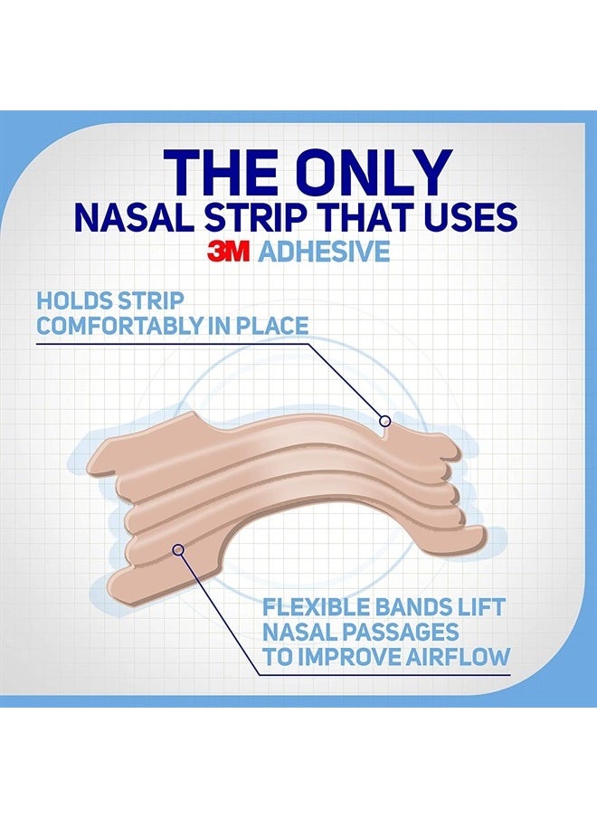 Breathe Right - Nasal Strips for Sensitive Skin, Large, Clear, 30 Strips - Image 1