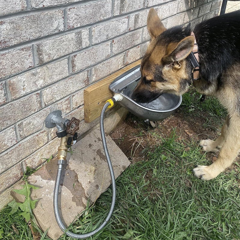 Abustle pig 304 Stainless Steel Automatic Livestock Waterer with Float Valve and 39 inch Water Hose(one end 3/4''), Automatic Animal Water Bowl for Dogs,Horse,Calf,Chicken,Goat, Livestock Horse Waterer Dispenser - Image 5