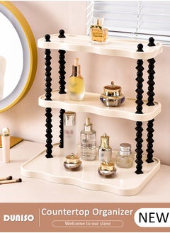 DUNISO 3-Tier Countertop Organizer, Acrylic Bathroom Organizer Countertop Vanity Organizer, Kitchen Spice Counter Organizers, Perfume Tray for Bedroom Skincare Storage Rack  - Image 1