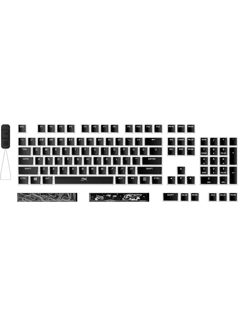 HYPERX HyperX Pudding Keycaps 2  Full Key Set  PBT  112 Keys  Black  - Image 1