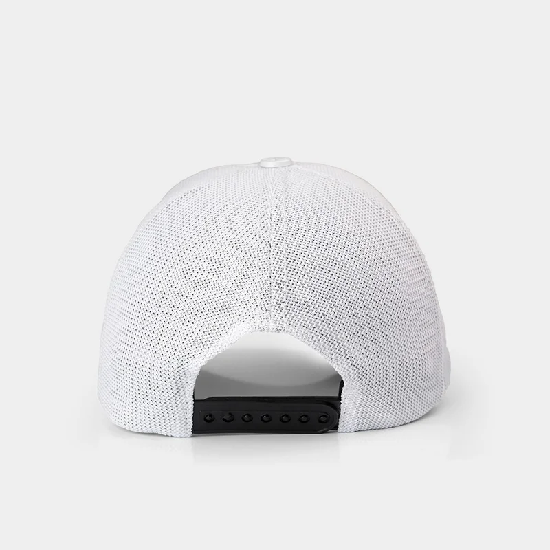 بلاك بورك V1 Trucker Eagle - Unisex Black Peaked-White Hat with 5 Code Logo