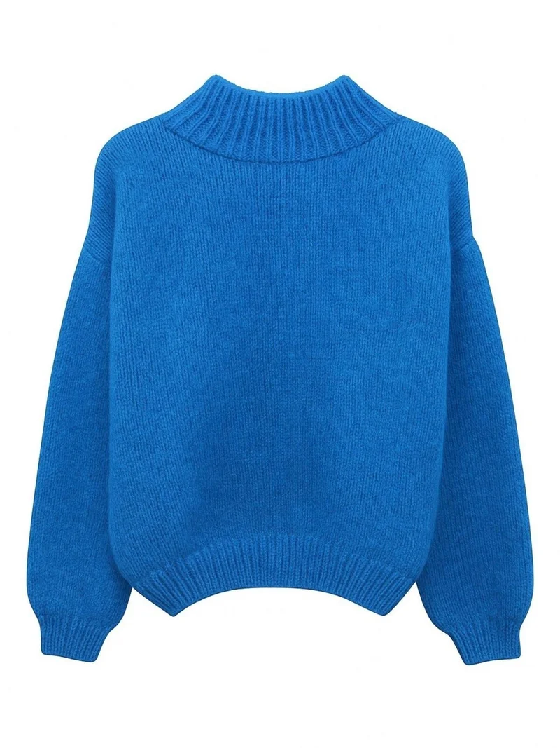 ميكسراي Mixray Relaxed Fit Crew Neck Thick Knit Sweater