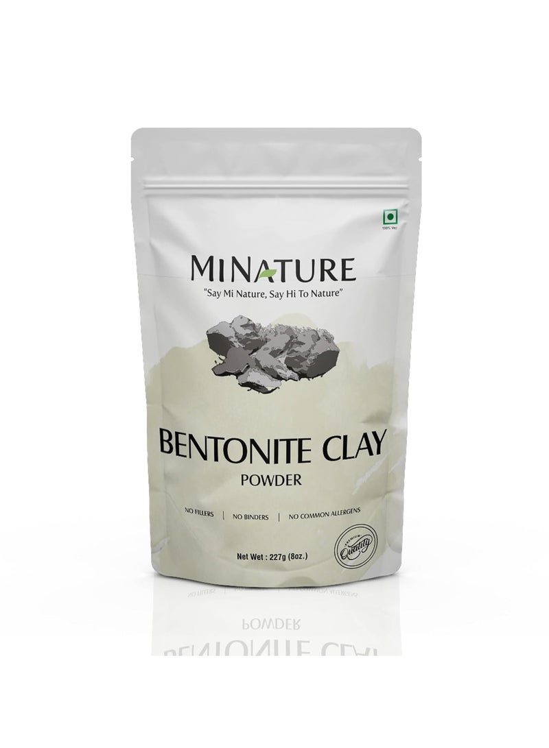 Mi Nature Bentonite  Clay Powder 227g (8 Oz) | 100% Pure Bentonite Fuller's Earth | Natural Clay for Face Masks, Skin Care and Hair Conditioning - Image 1