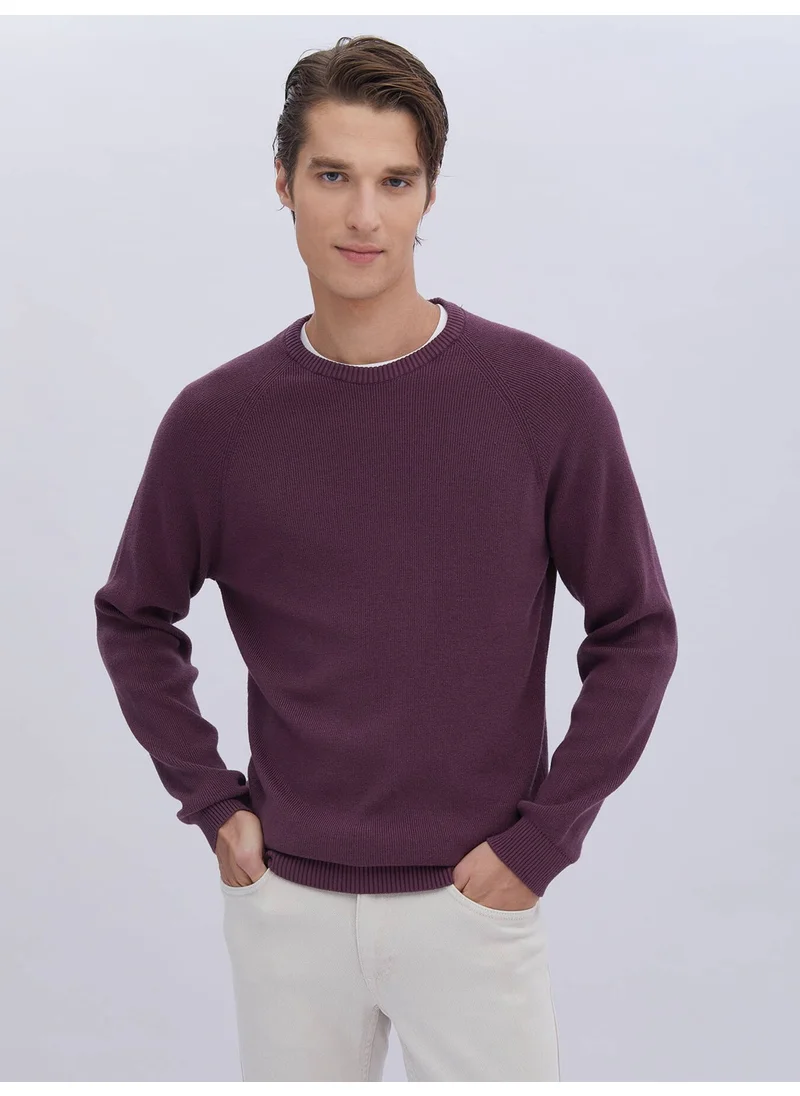 Kip Plum Patterned Sweater
