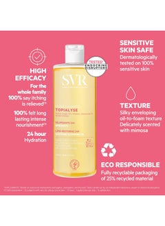 SVR Topialyse Micellar Cleansing Oil Wash For Face & Body 24Hr Moisturizing Bath/Shower Cleanser For Sensitive Dry Skin Prone To Itching And Irritations With Prebiotics & Niacinamide 13.5 Fl.Oz.  - Image 4