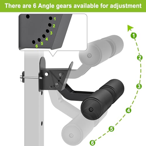 Kipika Nordic Hamstring Curl Squat Rack Attachment for 3" x 3" Power Rack with 1/2" or 1" Hole - Adjustable Leg Hold Down Attachment with Premium Leather Surface - for Ultimate Home Gym Experience - Image 5