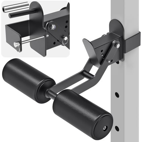Kipika Nordic Hamstring Curl Squat Rack Attachment for 3" x 3" Power Rack with 1/2" or 1" Hole - Adjustable Leg Hold Down Attachment with Premium Leather Surface - for Ultimate Home Gym Experience - Image 1