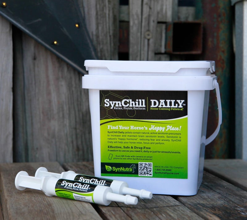 SynNutra Equine SynChill 100% Natural & Nutritional Supplement, Lab Proven Results, Designed for Focus & Performance, Approved by Olympians and Veterinarians, Daily Pellets -30 Servings, Made in USA - Image 3