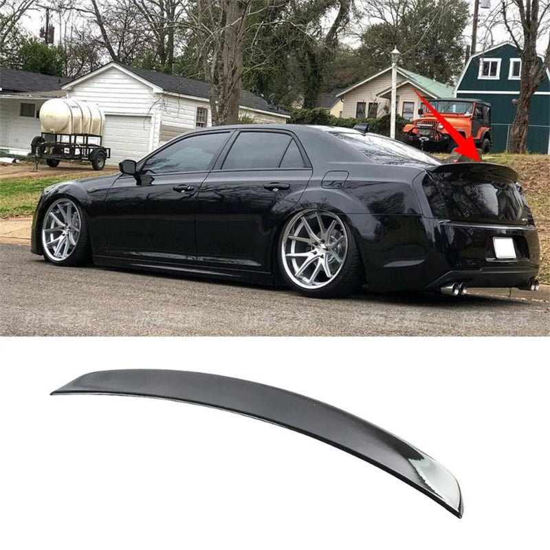 MUTUSAISI Rear Trunk Lip Spoiler Wing Fit for Chrysler 300 300C 300S 20112023 Tail Lid Duckbill Accessories Gloss Black