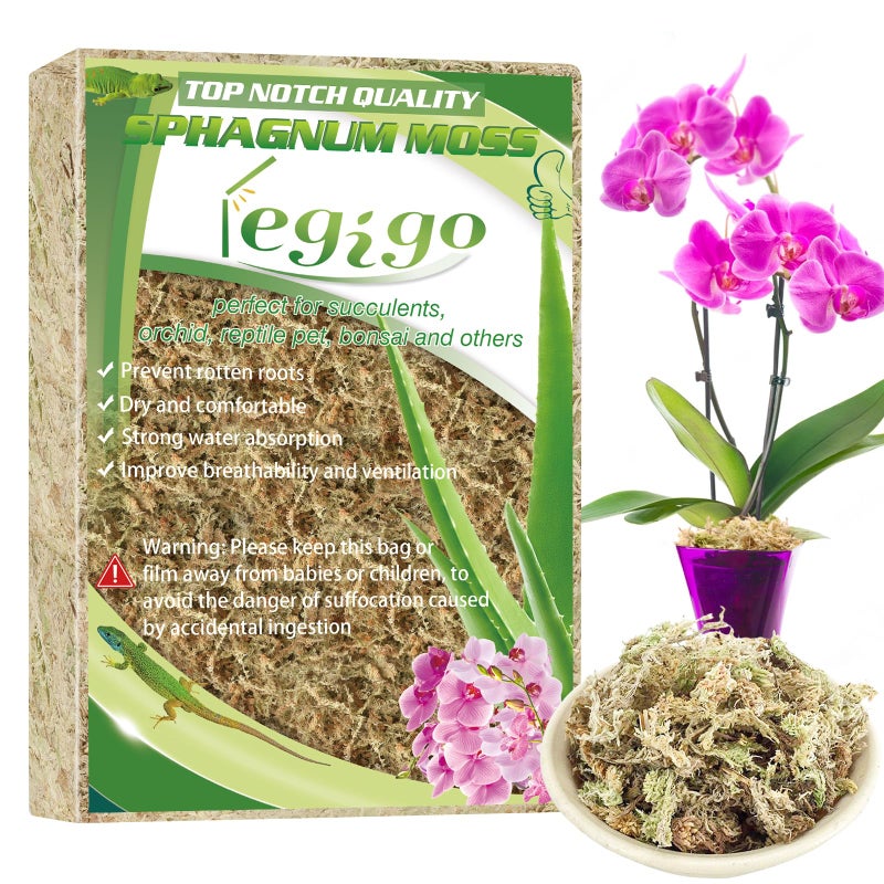 Legigo مزيج بوتينغ موس ليجيغو 3.5 أونصة - 4 QT طبيعي للنباتات العصارية والنباتات آكلة اللحوم، وسط زراعة للنباتات الأوركيد والنباتات العصارية وساراسينيا، نباتات الحدائق والزواحف. - Image 1