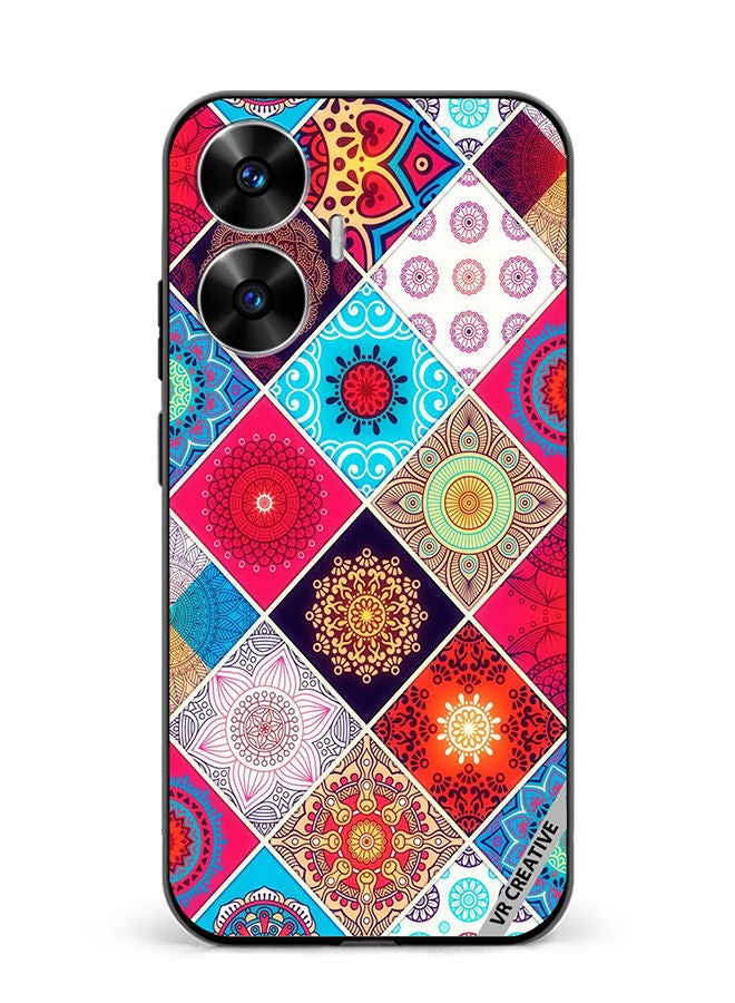 VR CREATIVE Protective Case Cover For Realme C55 Flower Pattern Design Multicolour - Image 1