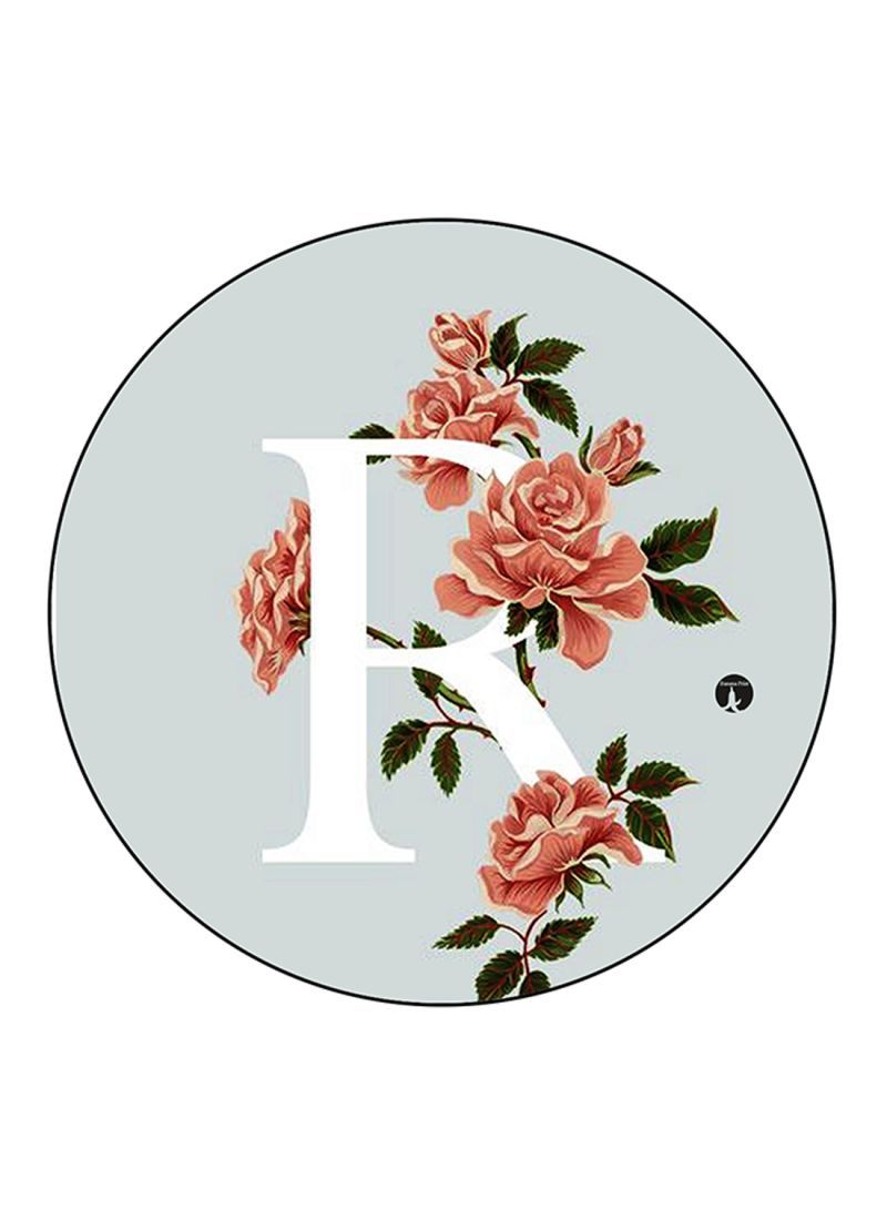 RKN The Letter R Printed Mouse Pad Round  Multicolour