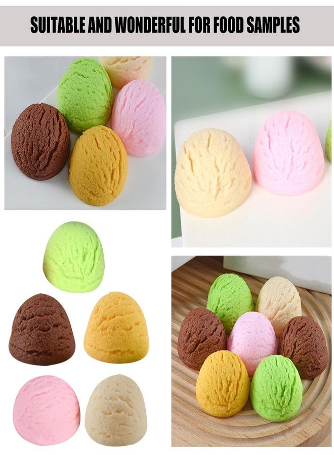 TOYANDONA 5pcs Simulation Ice Cream Simulation Dessert Toy Fake Ice Cream Balls Artificial Ice Cream Scoops Fake Dessert Models Bread Photography Prop Ice Cream Model Food Play PVC Egg Roll - Image 3