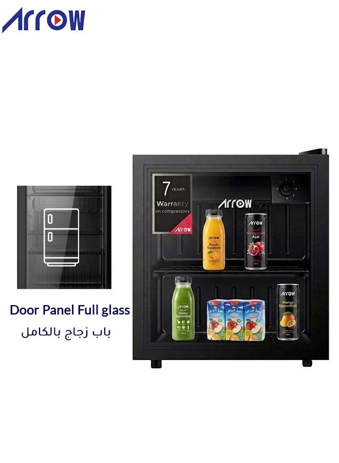 Arrow Beverage Cooler 50L | Holds 42 Cans | 2–18°C Adjustable Cooling | Compact Mini Fridge | Mechanical Control | Black | with 7 Years warranty on compressor | RO-60SCK - Image 2