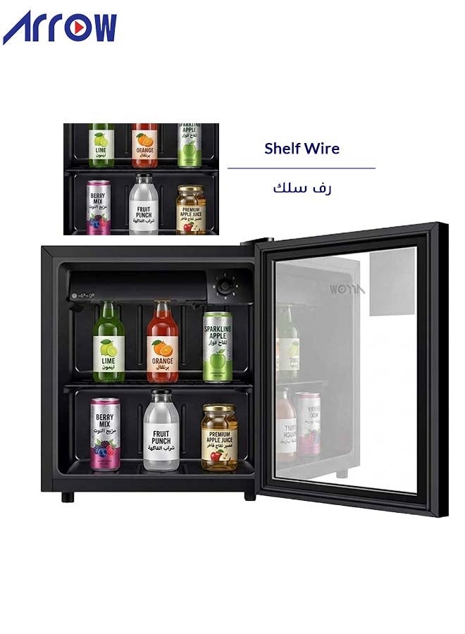 Arrow Beverage Cooler 50L | Holds 42 Cans | 2–18°C Adjustable Cooling | Compact Mini Fridge | Mechanical Control | Black | with 7 Years warranty on compressor | RO-60SCK - Image 3