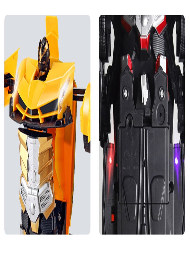 AROAQ Add Di Blue Remote Control Car Transform Robot RC Car with 40MHz Version Remote And One Button Transforming 360 Degree Rotation Drifting Ideal Car Scale and Birthday Gift Toy  - Image 4