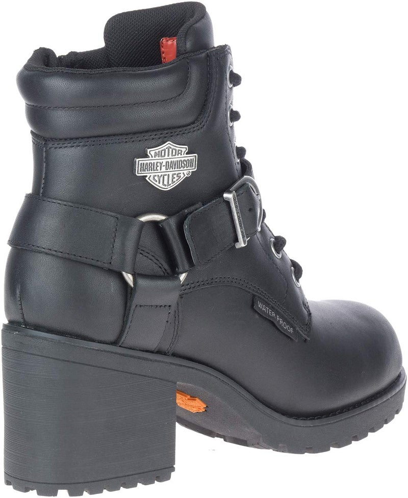 HARLEY DAVIDSON Harley-Davidson Women's Howell 5" Lace Leather Motorcycle Casual Boot, Black, 8 - Image 3