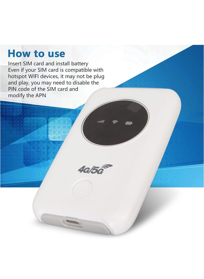 Nanak 4G/5G LTE USB Modem with SIM Card Slot, Wireless USB Modem 300Mbps Mobile 5G WiFi Router Unlocked Mobile WiFi Portable WiFi Hotspot Portable USB WiFi Modem Up to 10 WiFi Connect Devices - Image 5
