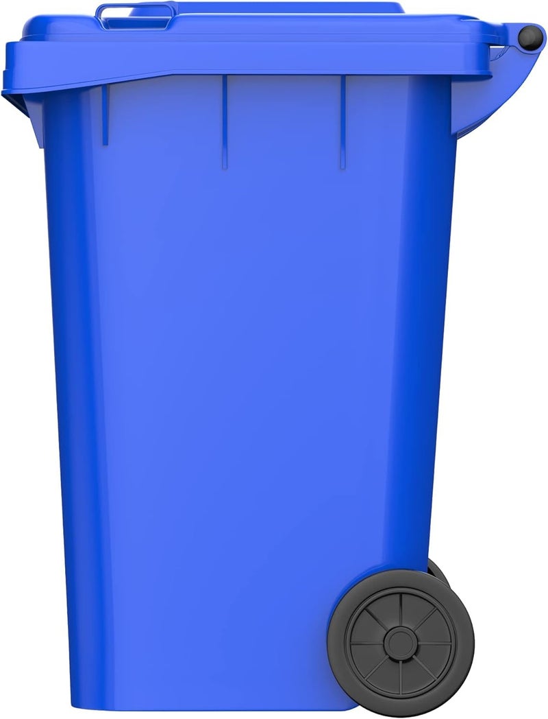 sahaba Plastic Garbage Bin with wheel, Heavy Duty Kitchen DustBin Outdoor Recycle Trash Can Large Industrial Waste bin Trash bin (Blue, 120 L) - Image 3