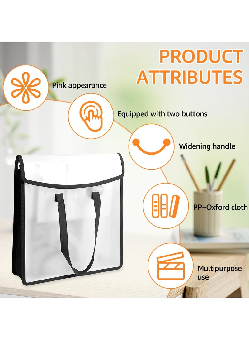 SOLARAE Scrapbook Paper Storage Organizer 3 Pack, Expanding Paper Folio 13.1Ã—3.4Ã—14 Inch, Scrapbook Paper Organizer Bag, Portable Paper Storage, for Storing Papers, Letter, Expanding Paper Folio (Black) - Image 3