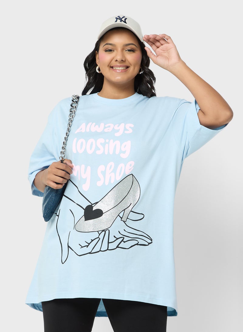 Disney Princess Plus Size Oversize Slogan T-Shirt - Image 1