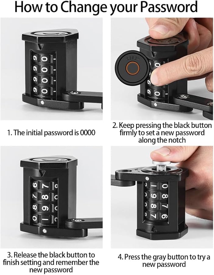 Heavy Duty Steel Chain Combination Lock for Folding Bikes Weatherproof Anti Theft Cycling Commuting Travel - Image 5