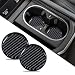 Tecledsn 2 PCS Car Cup Holder Coaster Carbon Fiber NonSlip Embedded Coasters Universal 275 Inch Cup Holder Insert Coaster Pad Shockproof Embedded Drink Mat Car Interior Accessories for Women Men Black - Image 2