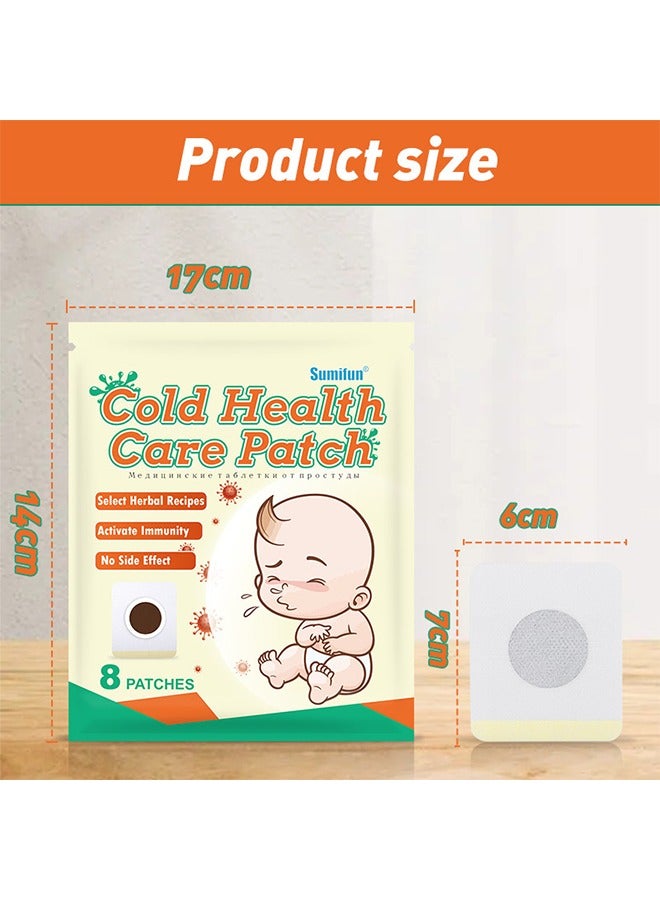 Sumifun 8 Patches Cold Health Care Patch, Abdominal Navel Patch for Cold Protection, Relief for Cough, Nasal Congestion, Runny Nose, and Sore Throat Due to Cold - Image 5