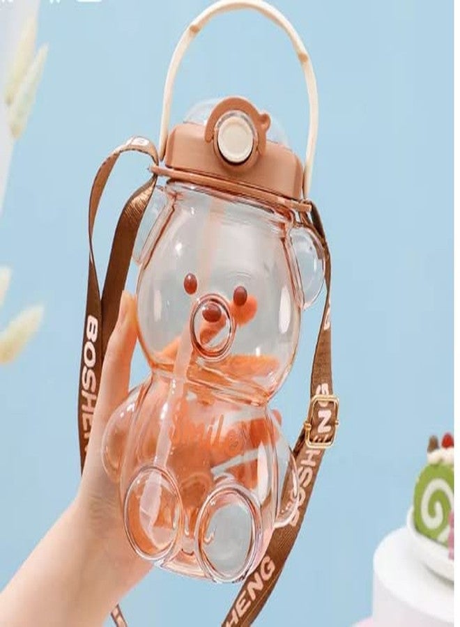 Boriva Sipper for Infant/Toddler/Kids Water Bottle / 1000 ml, Anti-Spill | Sippy Cup with Reusable Straw | BPA Free | Multi Color (1 Litter Sipper Cup) - Image 1