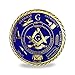 deDecoml Freemason Masonic Brotherhood Car Emblems Gold Plated in Blue Masonic Accessories Gifts - Image 2