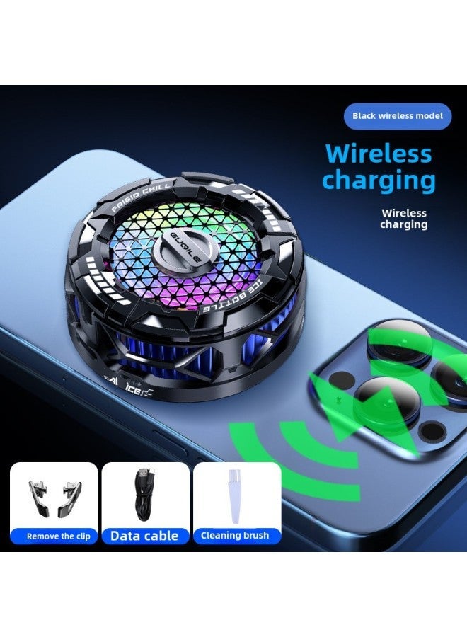 FS02 Intelligent Temperature Control Mobile Phone Radiator Semiconductor Refrigeration Can Freeze Magnetic Back Clip Manufacturers Wholesale-Color:FS02 Wireless Charge - Image 1