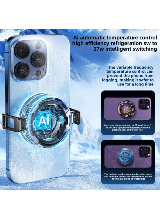 FS02 Intelligent Temperature Control Mobile Phone Radiator Semiconductor Refrigeration Can Freeze Magnetic Back Clip Manufacturers Wholesale-Color:FS02 Wireless Charge - Image 4